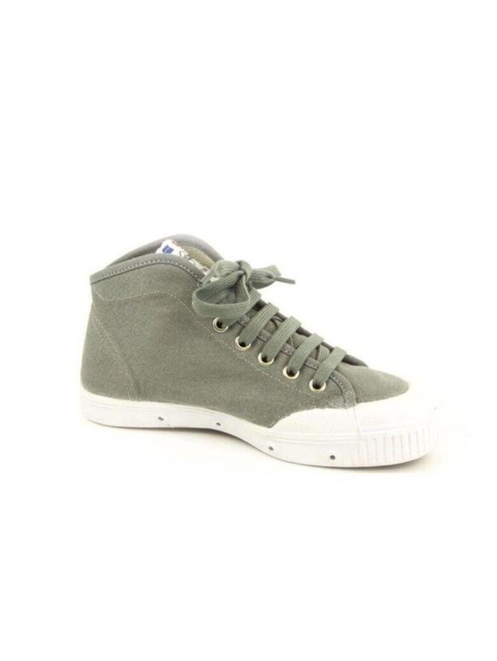 NEW SPRING COURT WOMENS B1 MID CUT GREY CANVAS WHITE SOLE SNEAKERS US 9 / EU 40